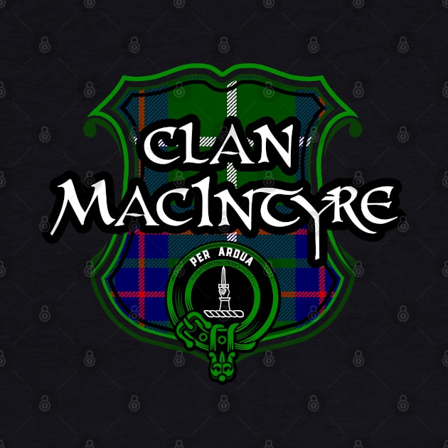 Clan MacIntyre Surname Scottish Clan Tartan Crest Badge by Celtic Folk